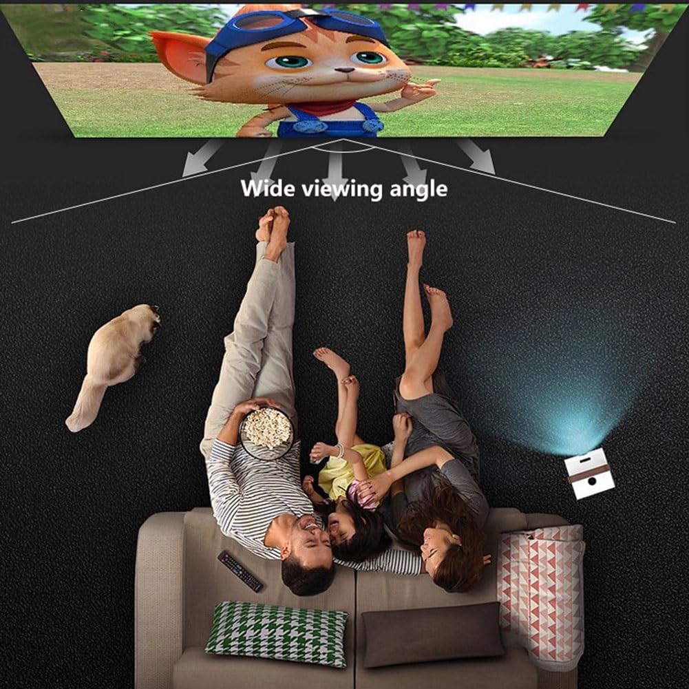 Generico Schermo di Proiezione da 60" con Treppiede, Manuale Telo Proiettore Avvolgibile 4K HD, Supporto Regolabile in Altezza per Casa, Ufficio, Scuola(Zwart,60inch(16:9))
