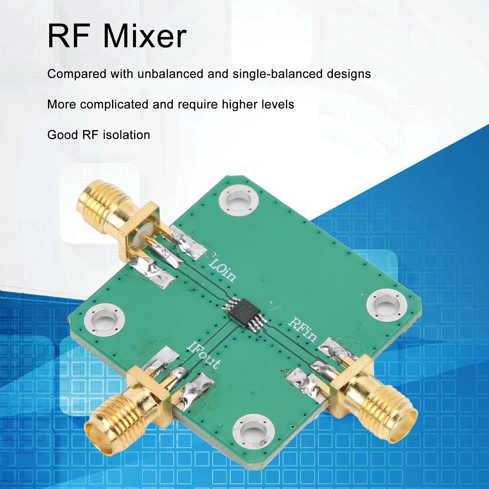 RF Mixer Module Dual Balanced Microwave Mixing Down Inverter RFin 1.5?4.5GHz RFout for the Connection of most Equipment