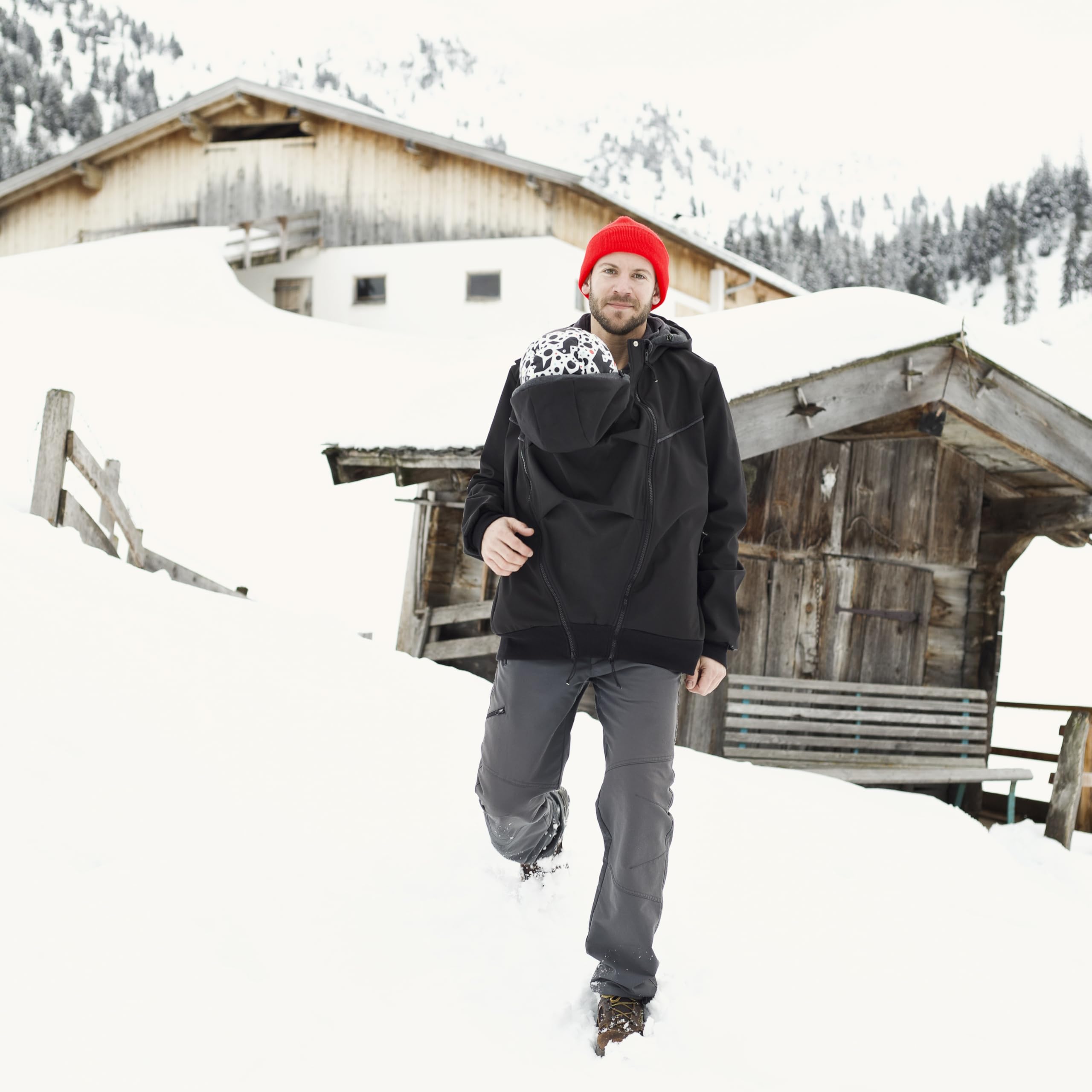 Viva la Mama - Männerjacke zum Babytragen aus Softshell - Explorer