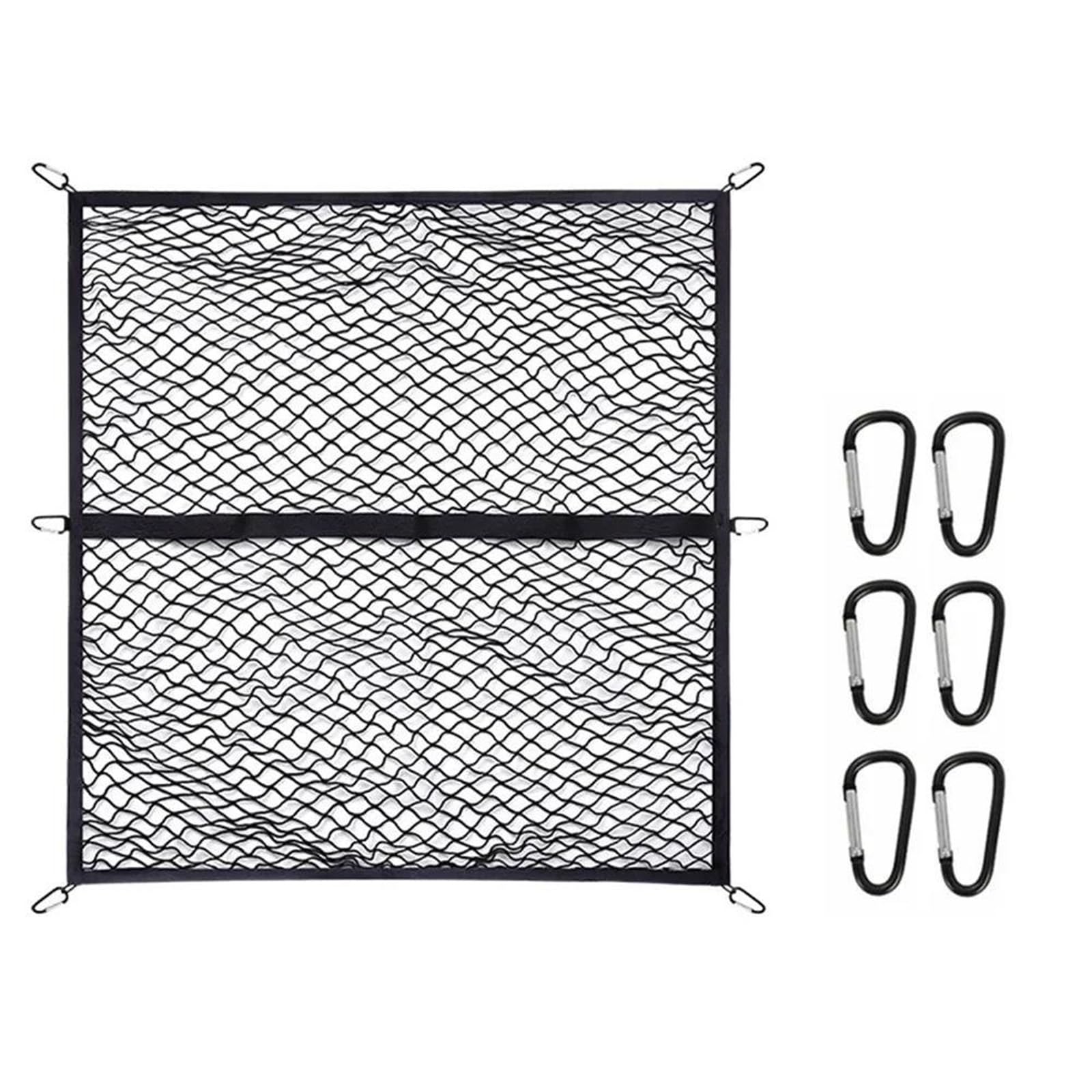 1,2 *, M Hochelastisches Gepäcknetz Pickup Truck Body Cargo Trunk Elastizitätsnetz Anti-Rutsch-Netztasche Auto Camping Gepäckaufbewahrungswerkzeug Autositz Ablagenetz(Einzelne Schicht)