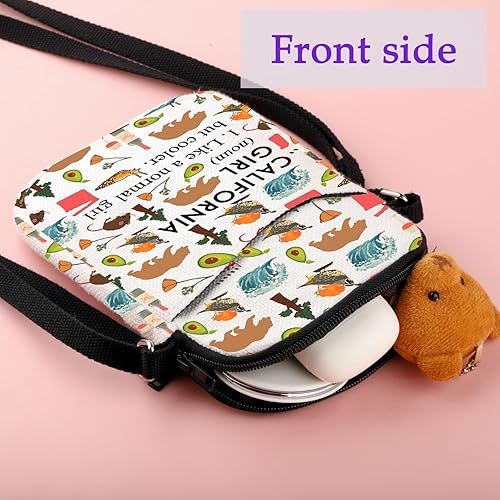 Miniatura 4 de XYANFA Bolsa de maquillaje California - Regalo de viaje, bolsa con cremallera para vacaciones, Bolso bandolera California Girl