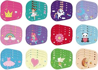 子供のアイパッチ通気性粘着包帯弱視怠惰な目使い捨てアイパッドかわいい漫画眼帯ユニセックス使い捨てアイパッド 5*7.5cm 48個(C)