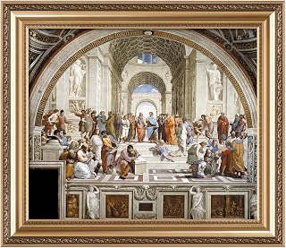 DECORARTS - The School of Athens by Raphael. The World Classic Art Reproductions. Giclee Print with Matching Museum Frame. 24x20, Finished Size: 30x26