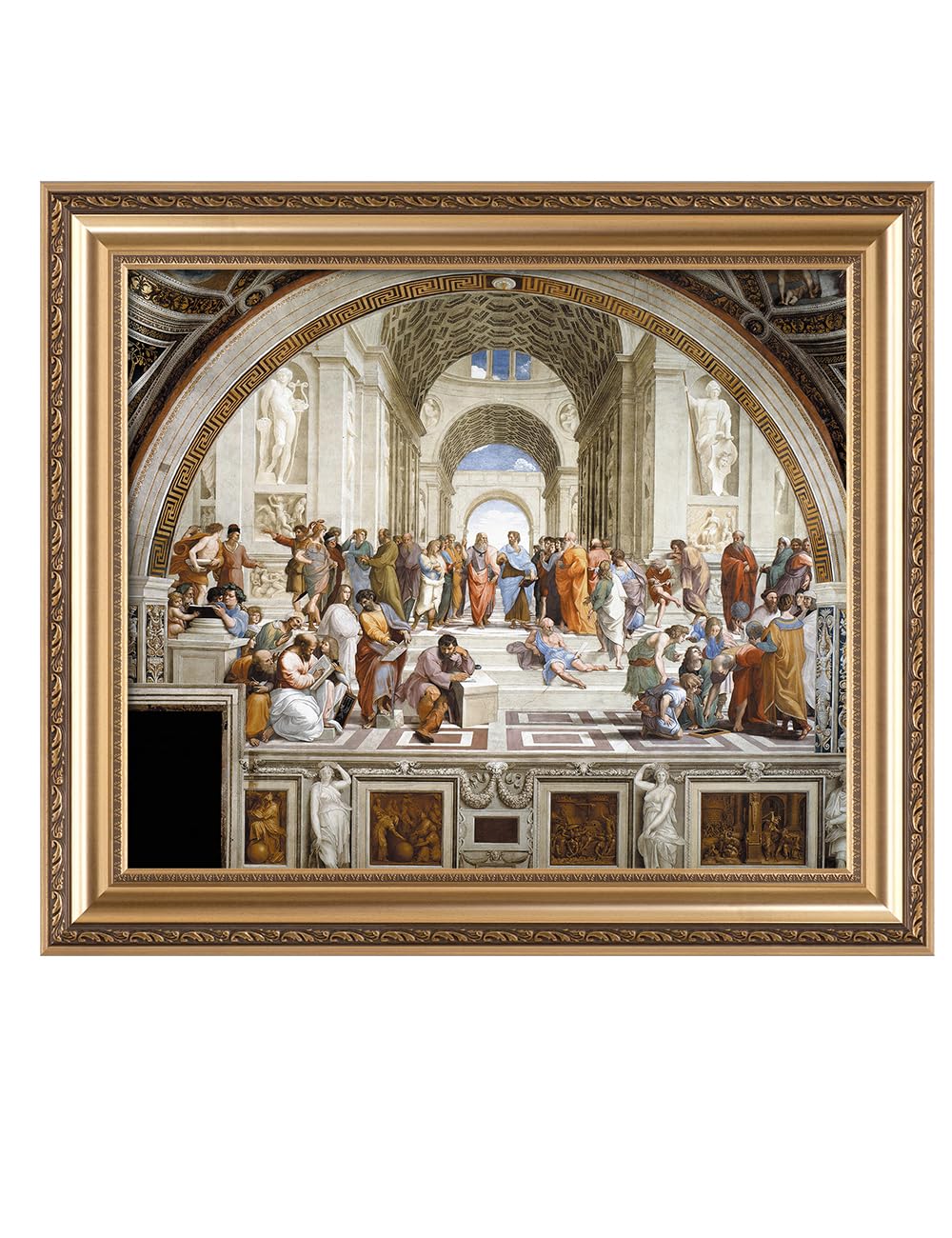 DECORARTS - The School of Athens by Raphael. The World Classic Art Reproductions. Giclee Print with Matching Museum Frame. 24x20, Finished Size: 30x26