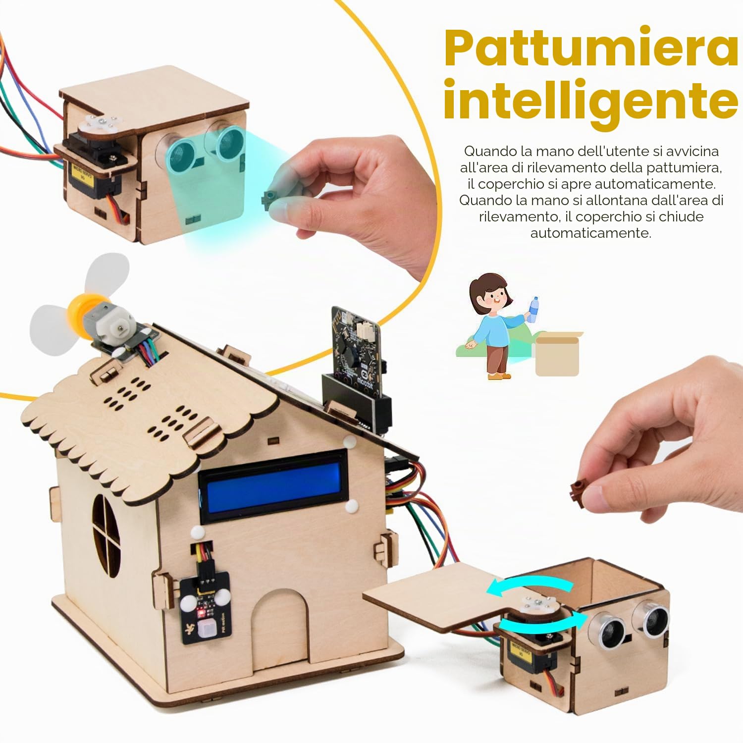 KEYESTUDIO BBC Micro:Bit Smart Home Kit for Microbit V2 (Excluded), DIY Sensor Module Starter Kit, Blocks And Python Code, Detailed Project Examples Online Tutorial Included