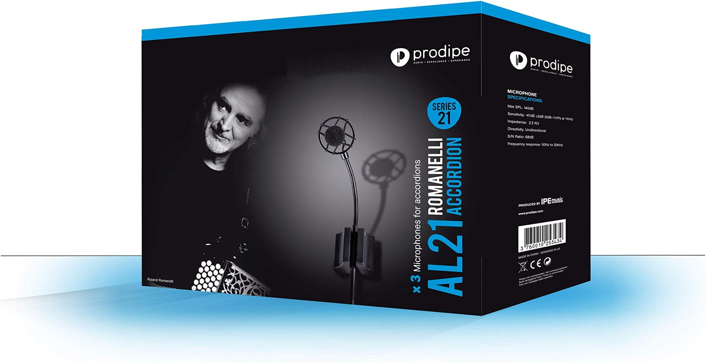 ProdipeAL-21 Microphone for Accordion, Set of 3