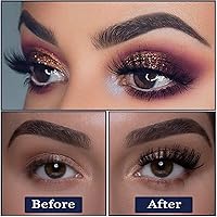 Vista 5 de Pestañas magnéticas 3D con delineador de ojos, pestañas magnéticas de ojo de gato de aspecto natural con 4 tubos de forro, impermeables, de larga