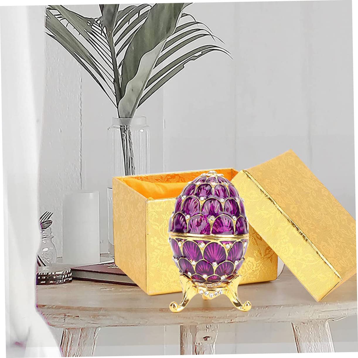 Amazon｜ボックスエッグジュエリーボックス合金ジュエリーケース