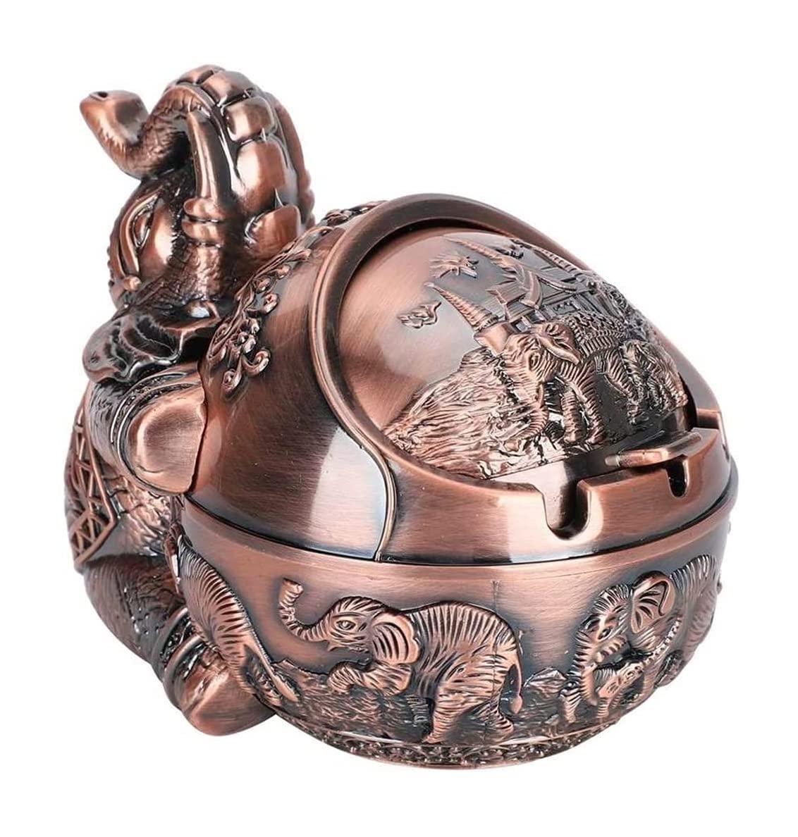 Amazon.co.jp: 灰皿 ヴィンテージメタル灰皿防風灰皿蓋付き