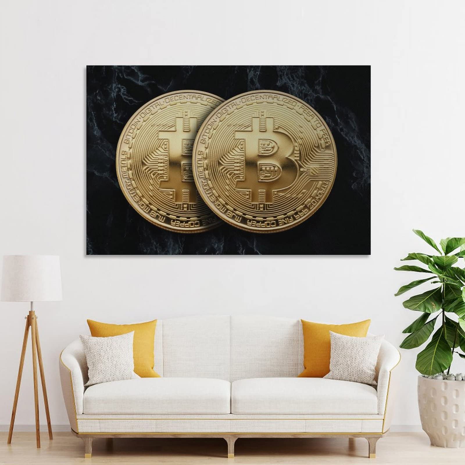 Amazon.com: Bitcoin Wall Art Canvas, Block Chain Office Decor, Bitcoins on  Black Marble, Crypto Currency, Crypto Poster Canvas Artwork Prints Rustic  Farmhouse Decorations for Living Room Bathroom Bedroom 20x30inc: Posters &  Prints