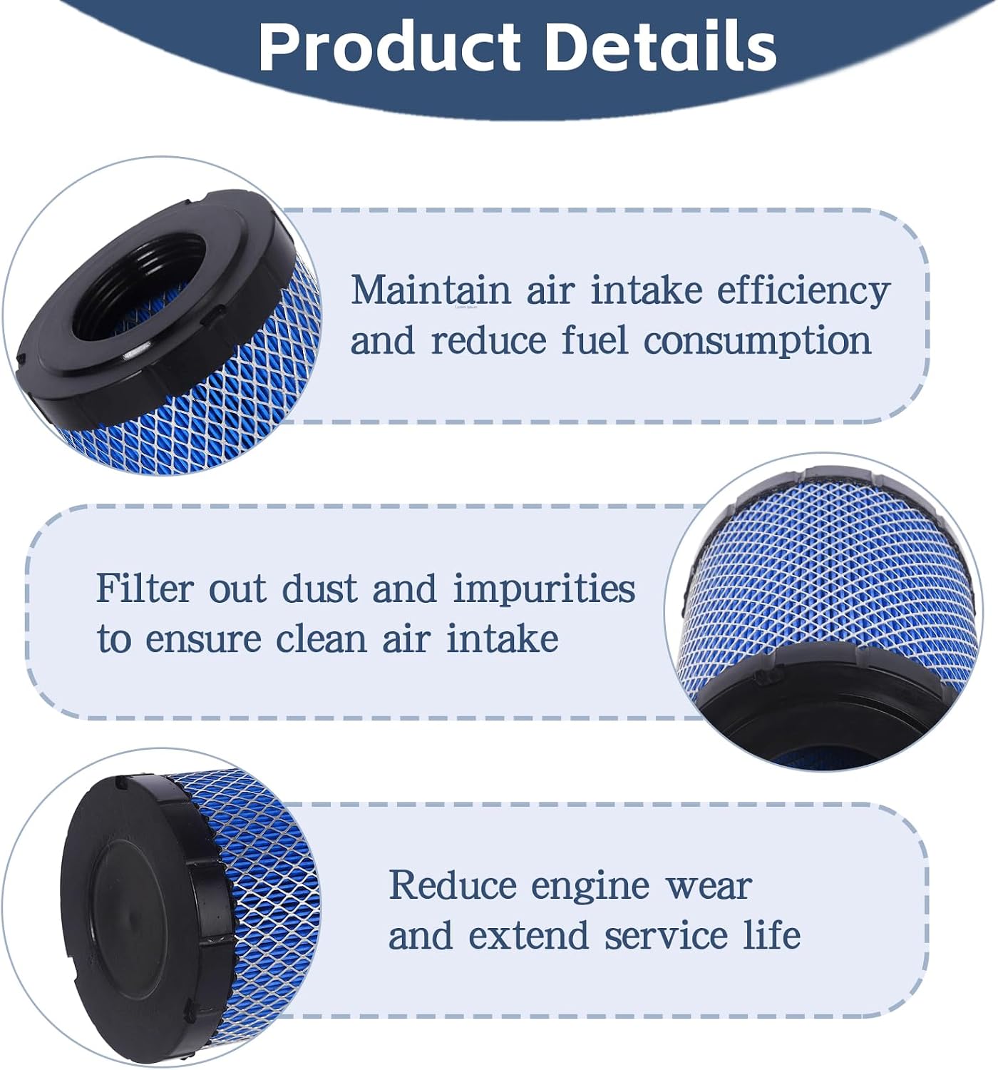 2 Pack 7082265 Air Filter Compatible with 2018-2023 Polaris Ranger 1000 / Ranger Crew XP 1000 / Ranger XP 1000