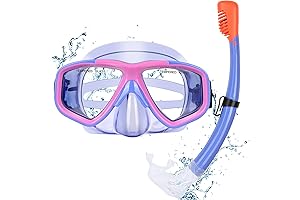 KUYOU Snorkel Kids Snorkel Set: Dive Safe with Anti-Fog Protection for Ages 7-16