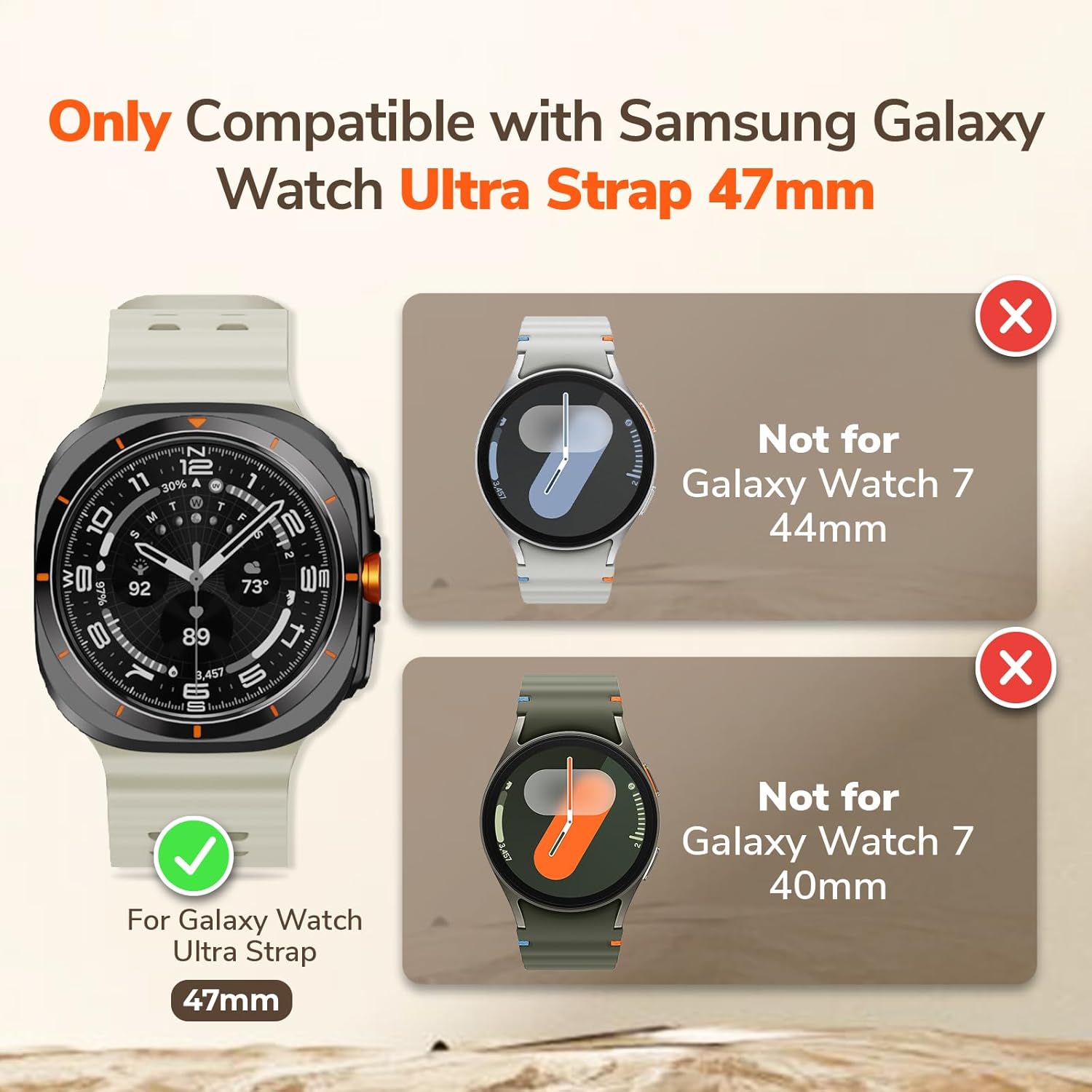 Compatible with Samsung Galaxy Watch Ultra Bands 47mm, Sport Silicone for galaxy watch ultra band Men/Women - Image 3