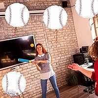 Vista 4 de PMU Globo de béisbol de 18 pulgadas Mylar (1/Pkg) Pkg/1