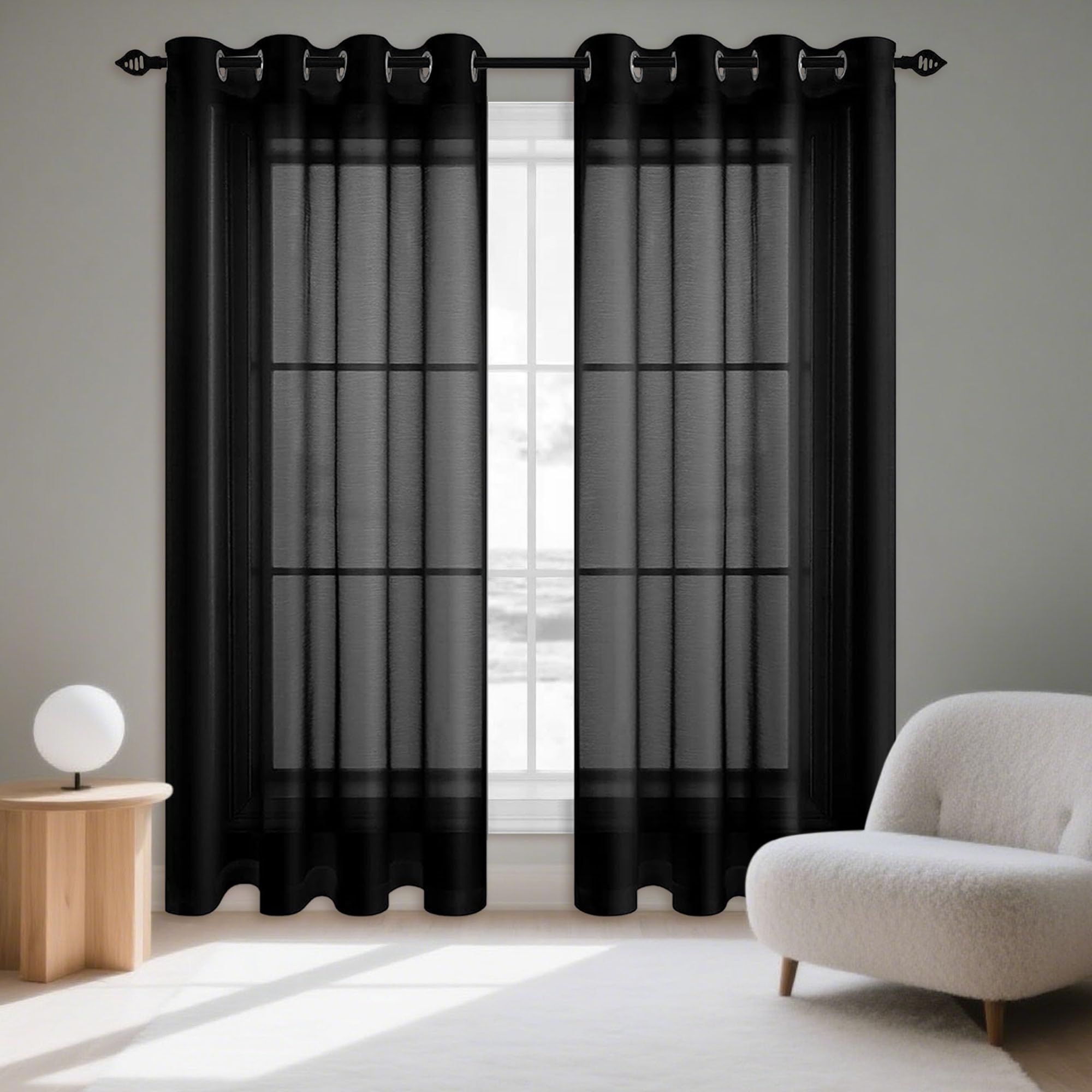 Rideaux voilages pour chambre d'enfant voilage noir tamisant 240x440