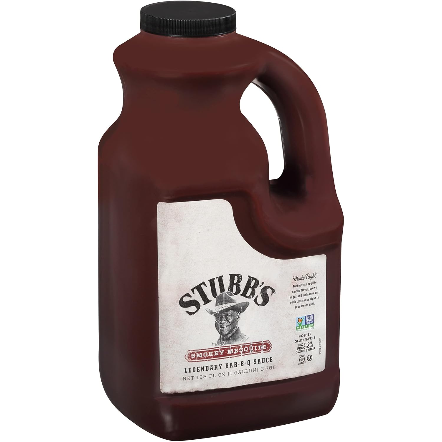 Stubb's Smokey Mesquite BBQ Sauce, 1 gal - One Gallon Bottle of Smoky Mesquite Barbecue Sauce with Rich, Smooth Flavor, Best with Chicken, Ribs, Brisket, Wings and More