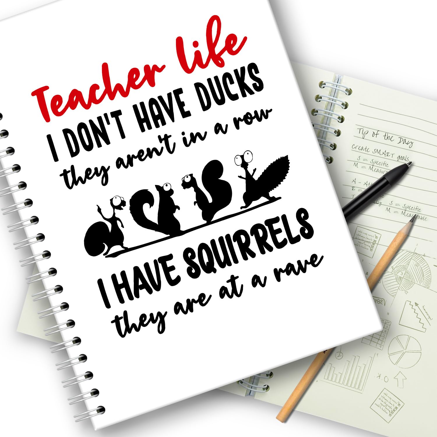 XKZGSZB Teacher life,Funny Office Notebook,Funny Notebooks for Teacher，Funny Spiral Notebook,Thank You Gifts Teacher ，Teacher Appreciation Gifts，Graduation Appreciation Gift，School Supplies