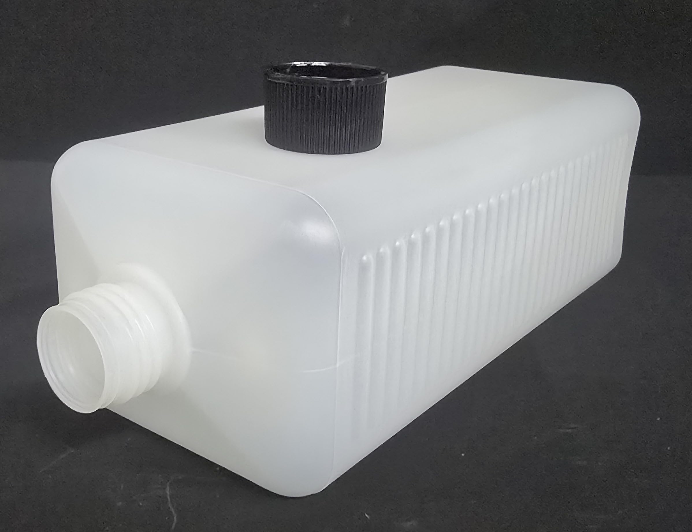 Generisch 10 x Vierkantflasche, 1 Liter, Enghalsflasche mit Deckel Kunststoffflasche Plastik Flasche, rechteckig, PE/HD