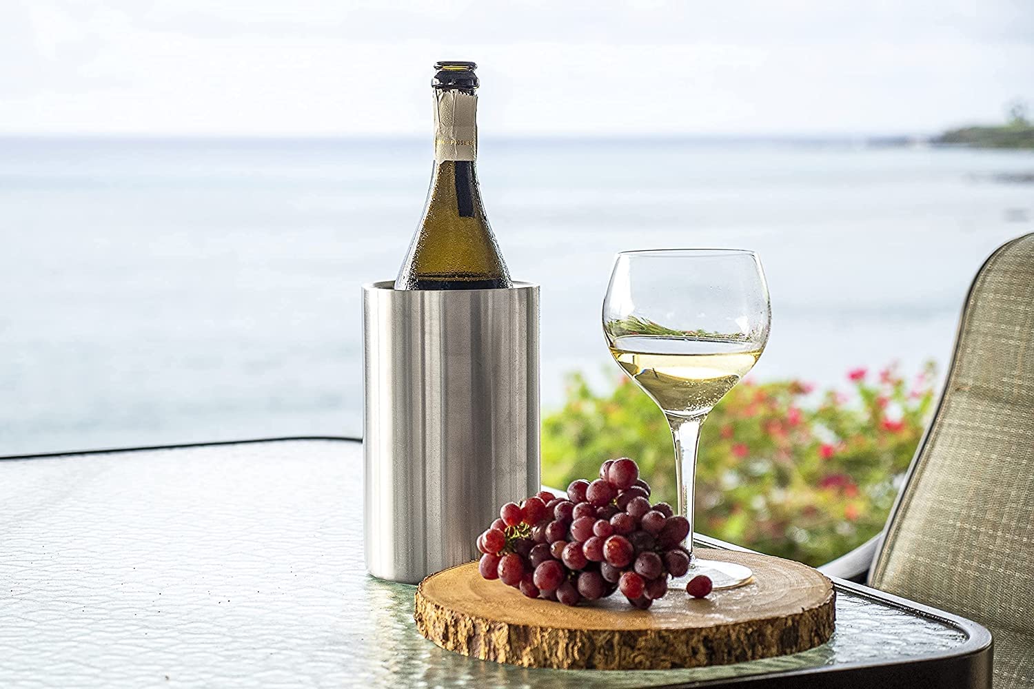 Rudra Exports Stainless Steel Wine Chiller Bucket - Double Walled Vacuum Insulated Cooler for White Wine and Champagne Bottles - Keep Beverage Cold and Great Gift for Wine Lovers - Image 5 thumbnail