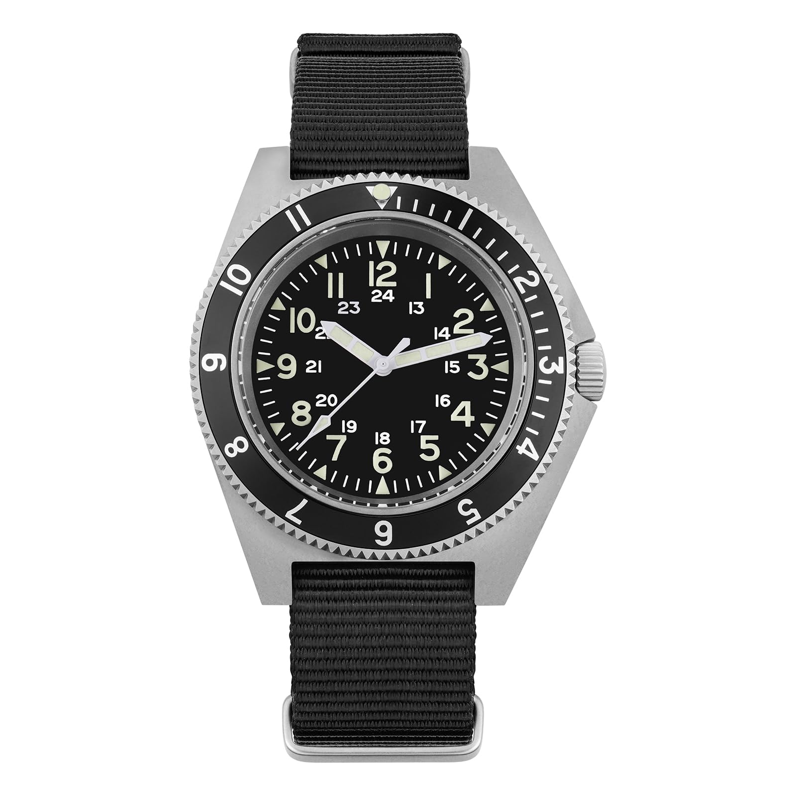 watchdives Militär Quarzuhren WD1972, Herrenuhr 40.9 mm Saphirglas Luxus Armbanduhr 20 Bar Taucheruhren für Männer