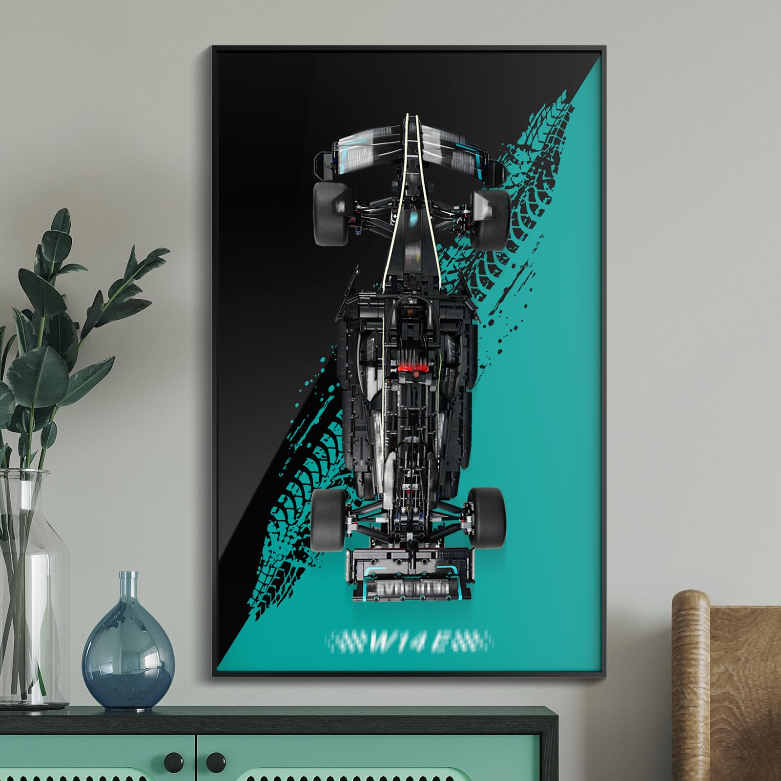 Display Wallboard für Lego Technic Mercedes-AMG, Wandhalterung für 42171 Modellauto-Bausatz (Auto Nicht im Lieferumfang enthalten), platzsparend, einfache Montage, kreative Wohnraumdekoration