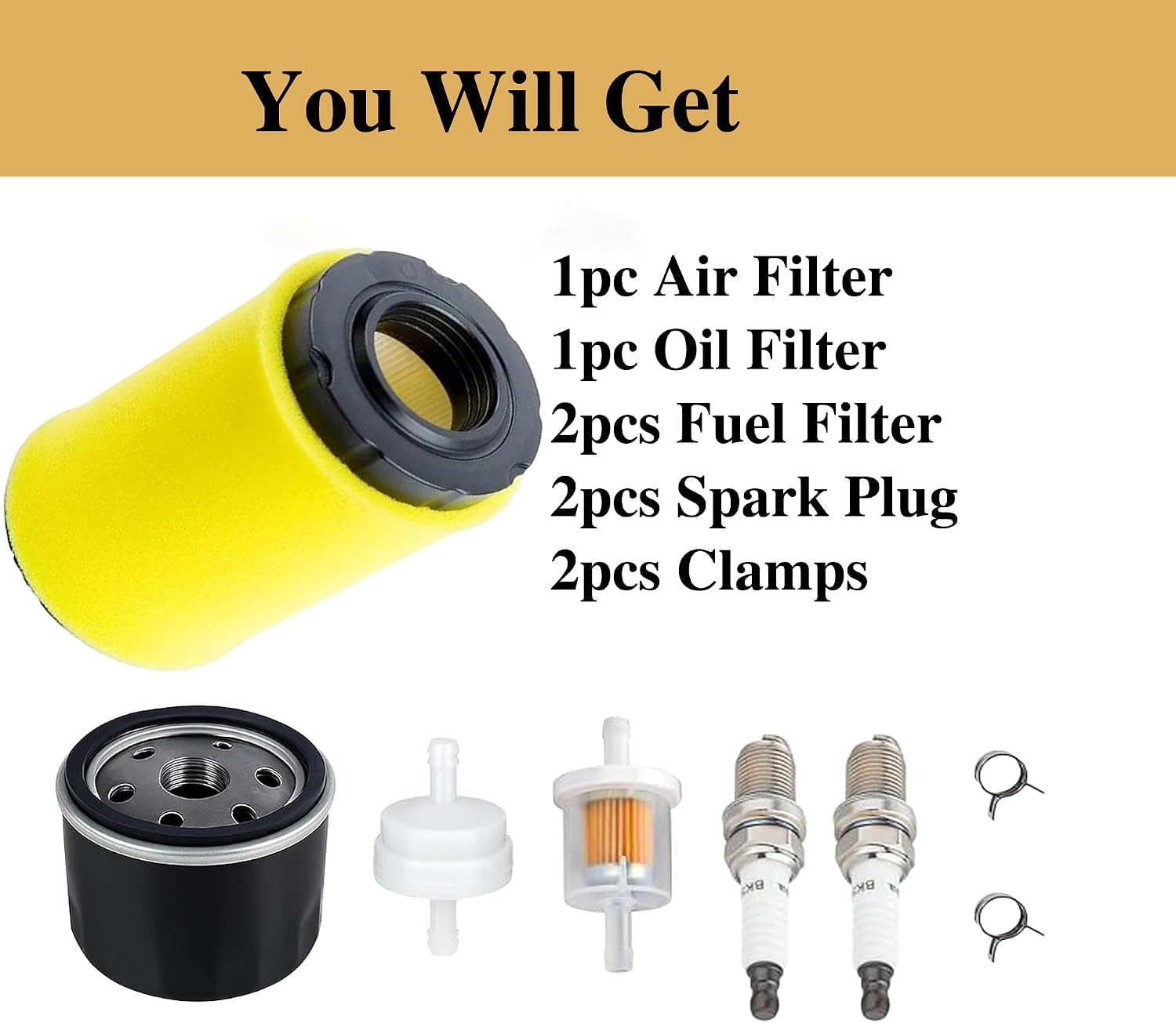 Air Filter Oil Filter Tune Up Kit for Husqvarna Oil Change Kit Z254F Z246 YTH24V48 YTH22V46 YTH18542 YTA18542 YTA22V46 YTA24V48 YTH2348 YTH24V54 with 17.5hp 19.5hp 20hp 21hp Riding Mower Parts