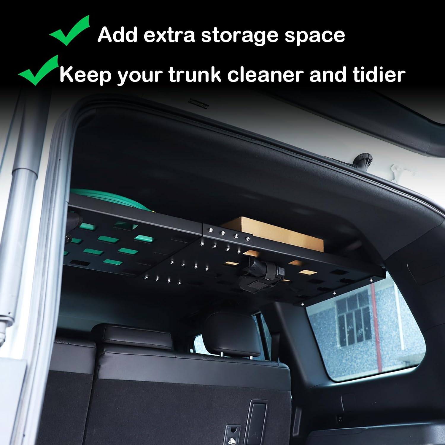 Rear Trunk Cargo Racks Basket Shelf Compatible with Toyota Land Cruiser Prado 250 J250 LC250 2024 2025 2026 Accessories, Rear Cargo Basket Rack Storage Trunk Shelf Accessories