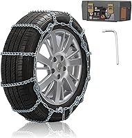HILLCLYM HPC1142 Snow Chains for Pickup Trucks & SUVs - Heavy Duty Quick CAM Fit, SAE S-Class Tire Traction Chains, Set of 2