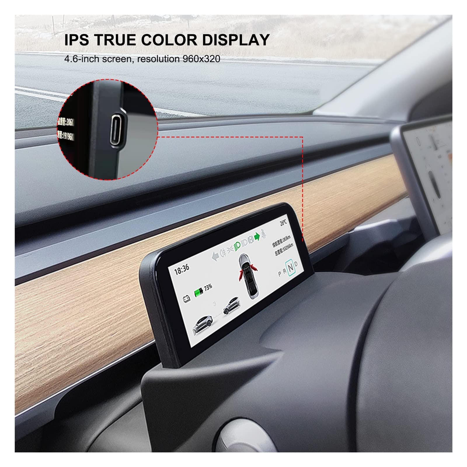 Amazon.co.jp: 4.6 インチ HD LCD メーター スマート スピードメーター