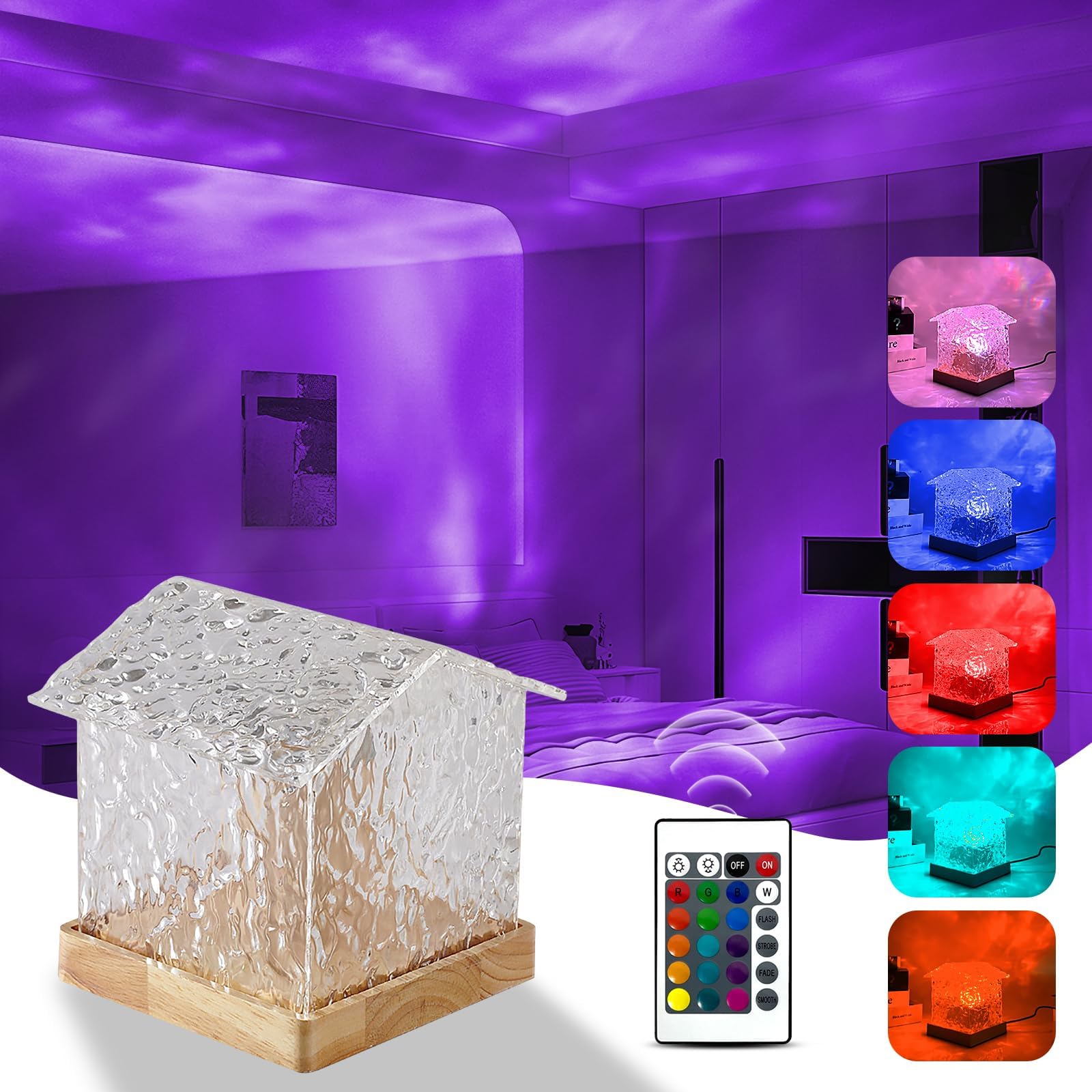 KASTWAVE Galaxy Projector Light for Bedroom, Ocean Wave Sensory Light with 16 Colors, Romantic Visual Mood Lighting Lamp, Ceiling Projector Night Light for Bedroom/Party/Game Rooms, for Teen Gifts