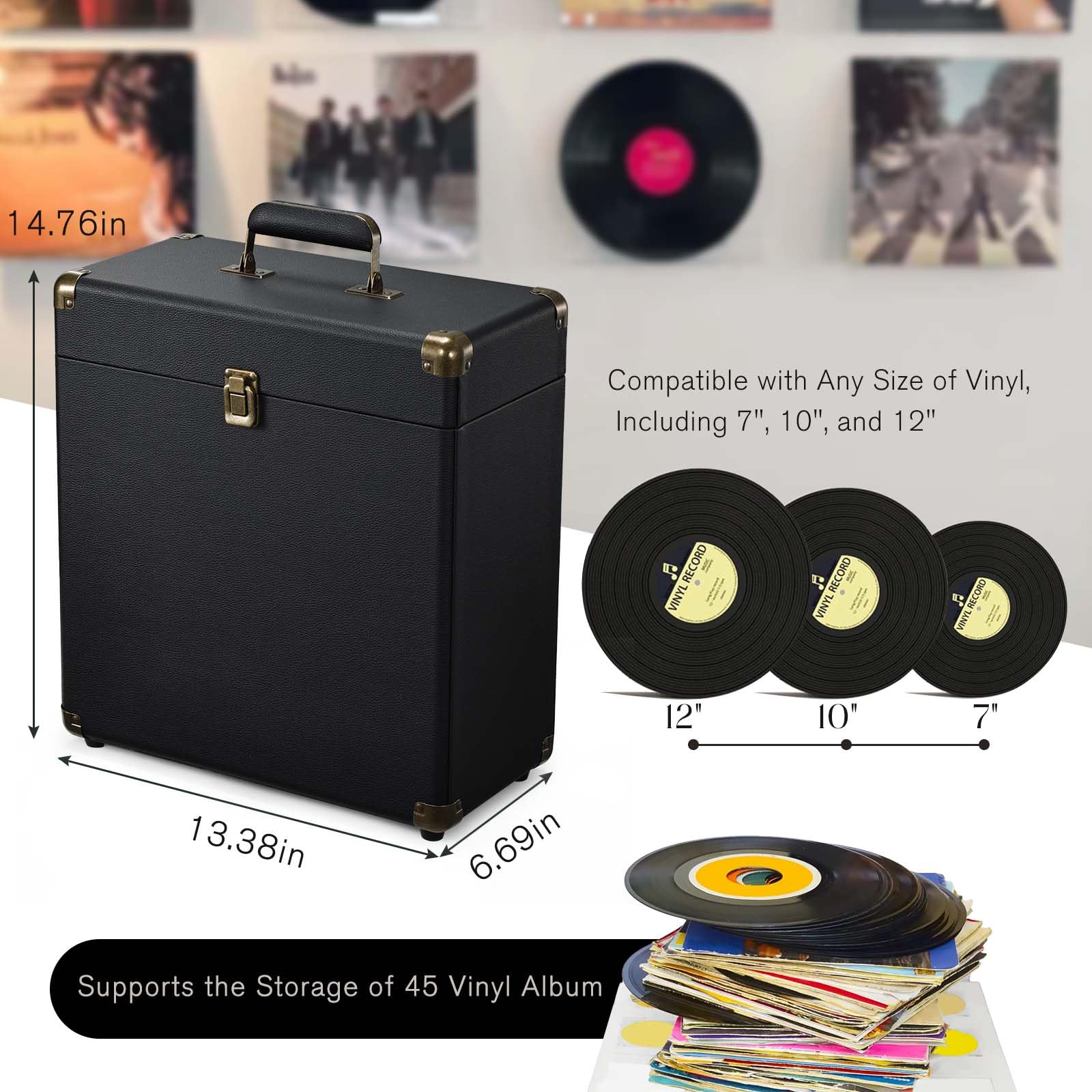 Aazon.co: Big Fudge Vinyl Acacia Wood Record Storage - LP Holder With