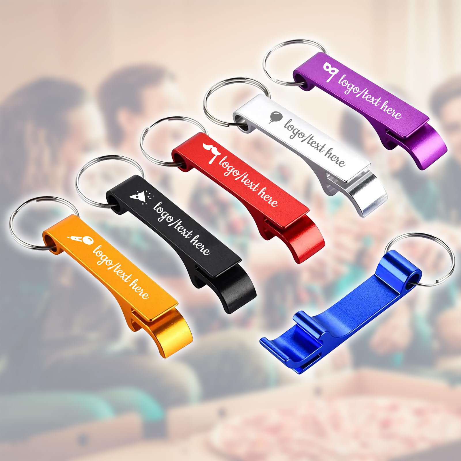 400 stück personalisierte Flaschenöffner Schlüsselanhänger benutzerdefinierte graviert Logo/Text, Bier Getränk Aluminium Flaschenöffner für Party Gunst, Geburtstag, Bar, Hochzeit, Jubiläen-Rot