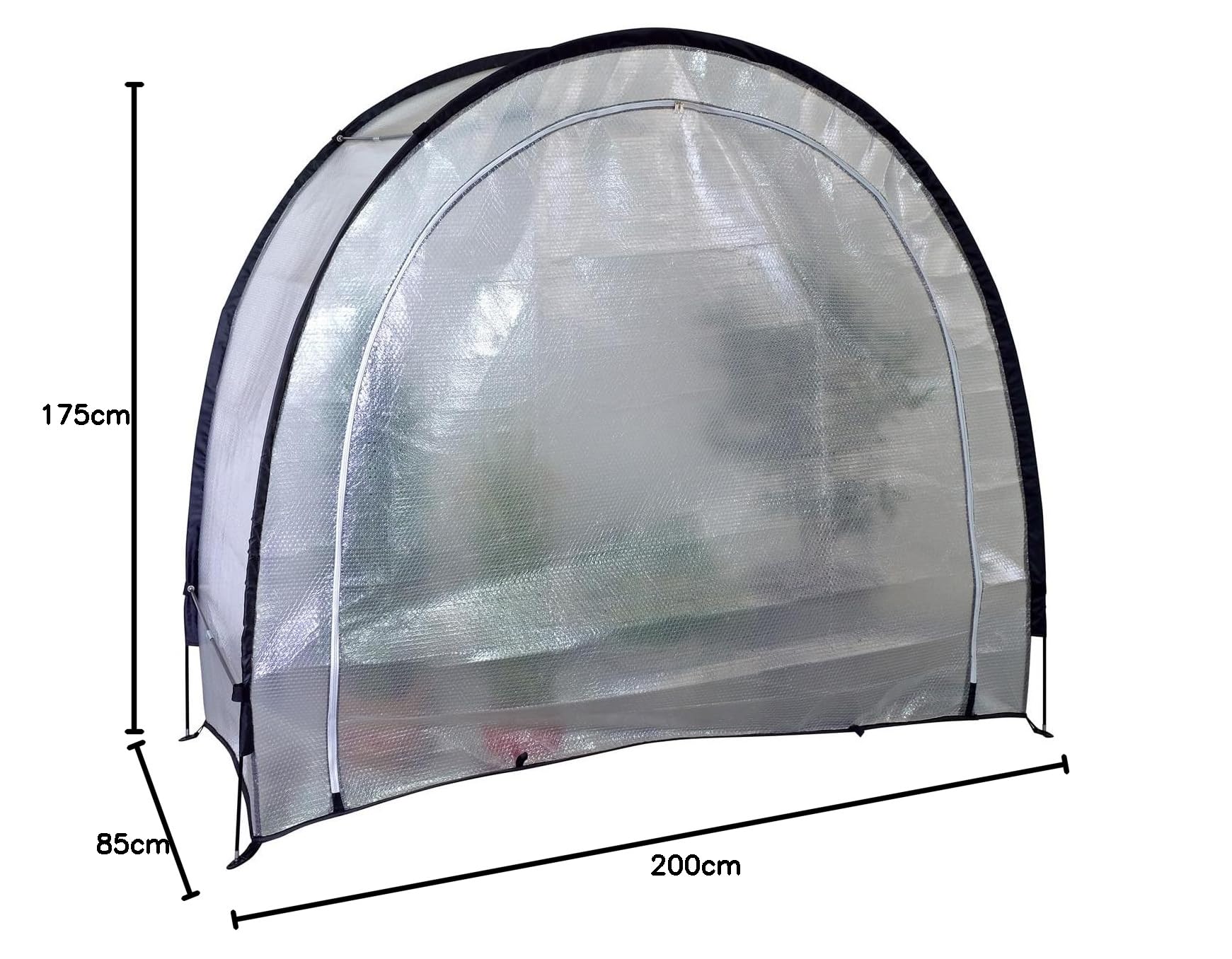 Videx Winterschutzelt Ice Extreme | Frostschutzhaus | H: 175 x L: 200: x B: 85 cm | Iso-Noppenfolie | Pflanzen überwintern | mobiles Gewächshaus| ganzjährig nutzbar