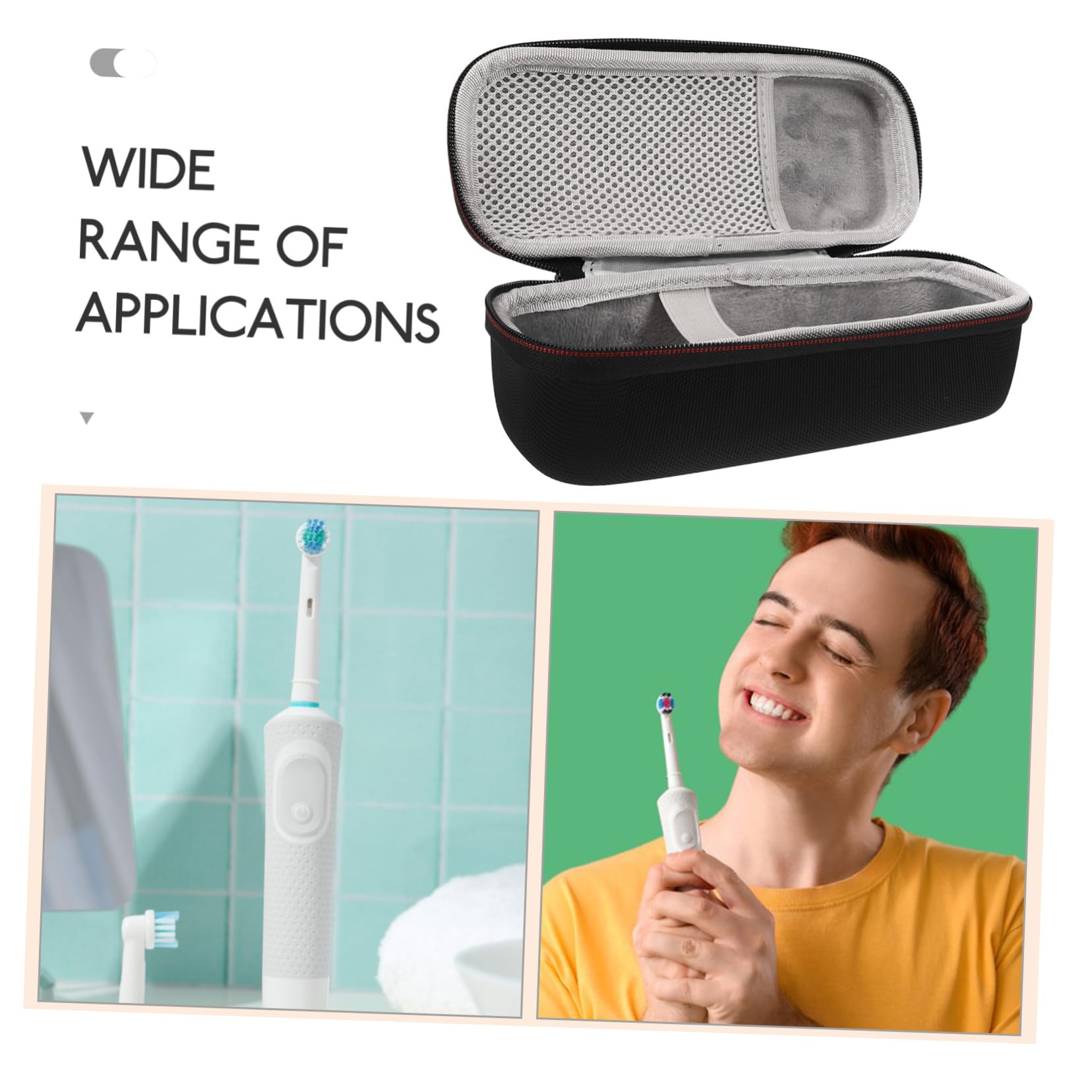 5piezas Estuche De Viaje para Cepillos Eléctricos Organizador De Cepillos De Dientes Espacio para Pasta y Accesorios Funda Portátil De Viaje para