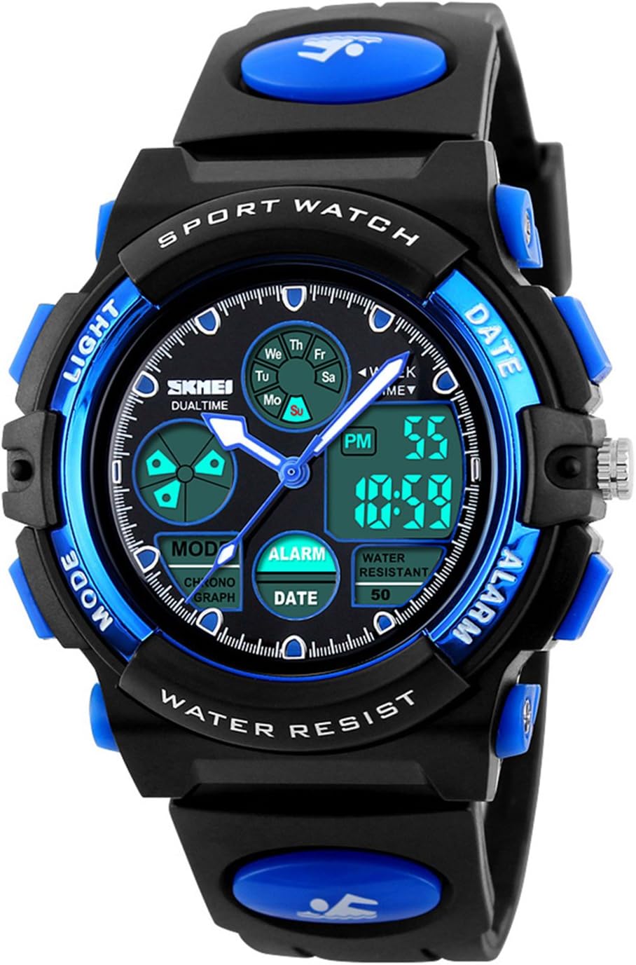 DayllonBoys Watch,Kids Watch for 3-15 Year Old Boys,Digital Sport Outdoor Multi Function Waterproof with LED Alarm Calendar Analog Watch for Kids - Kids Gifts