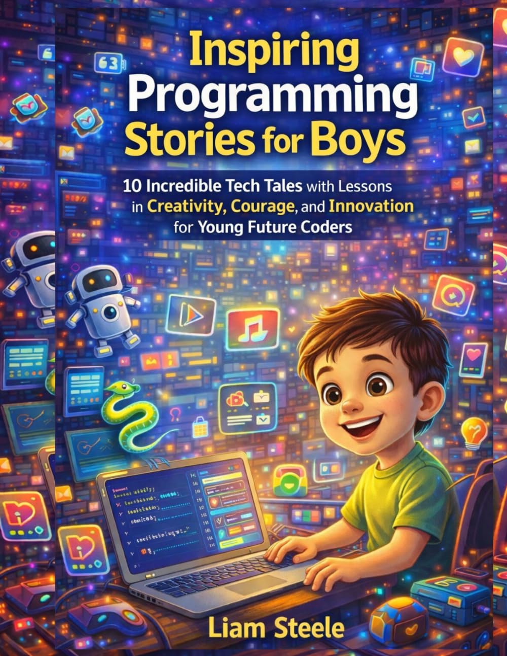 Inspiring Programming Stories for Boys: 10 Incredible Tech Tales with Lessons in Creativity, Courage, and Innovation for Young Future Coders (Young Coders Playbook Series)