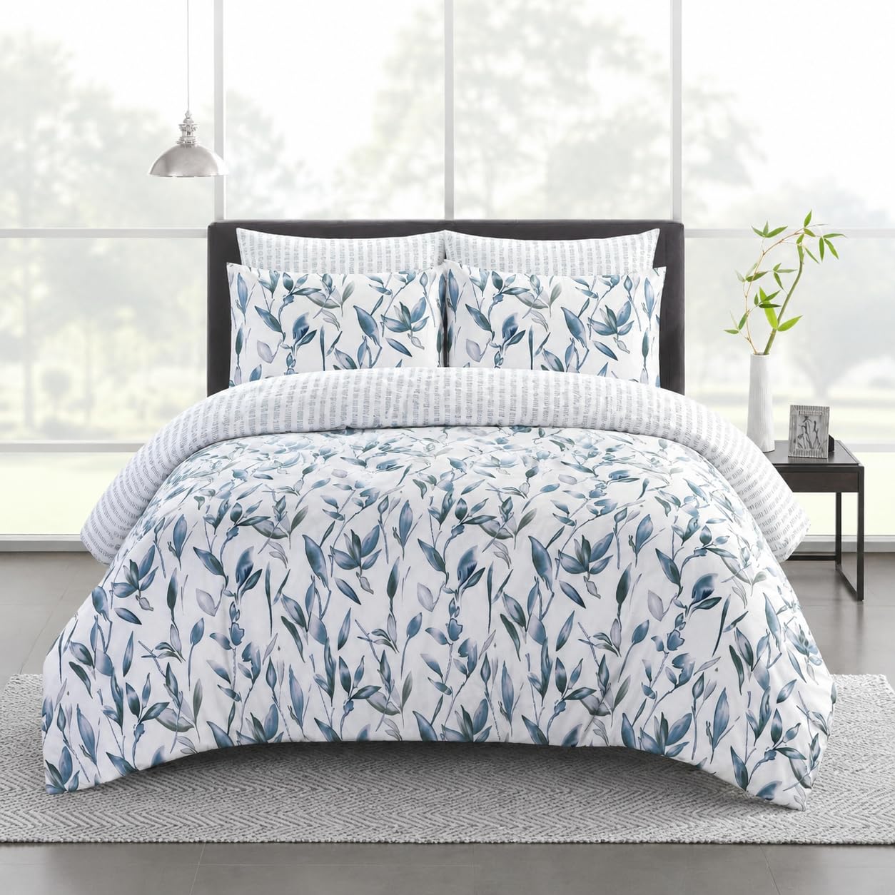 SeventhStitch Luxurious Floral Bedding Super King Duvet Set 100% Brushed Microfibre Duvet Cover Sets 3 Piece Winter Sunmmer All Season Soft Quilt Covers Easy Care, Hypoallergenic, Machine Washable