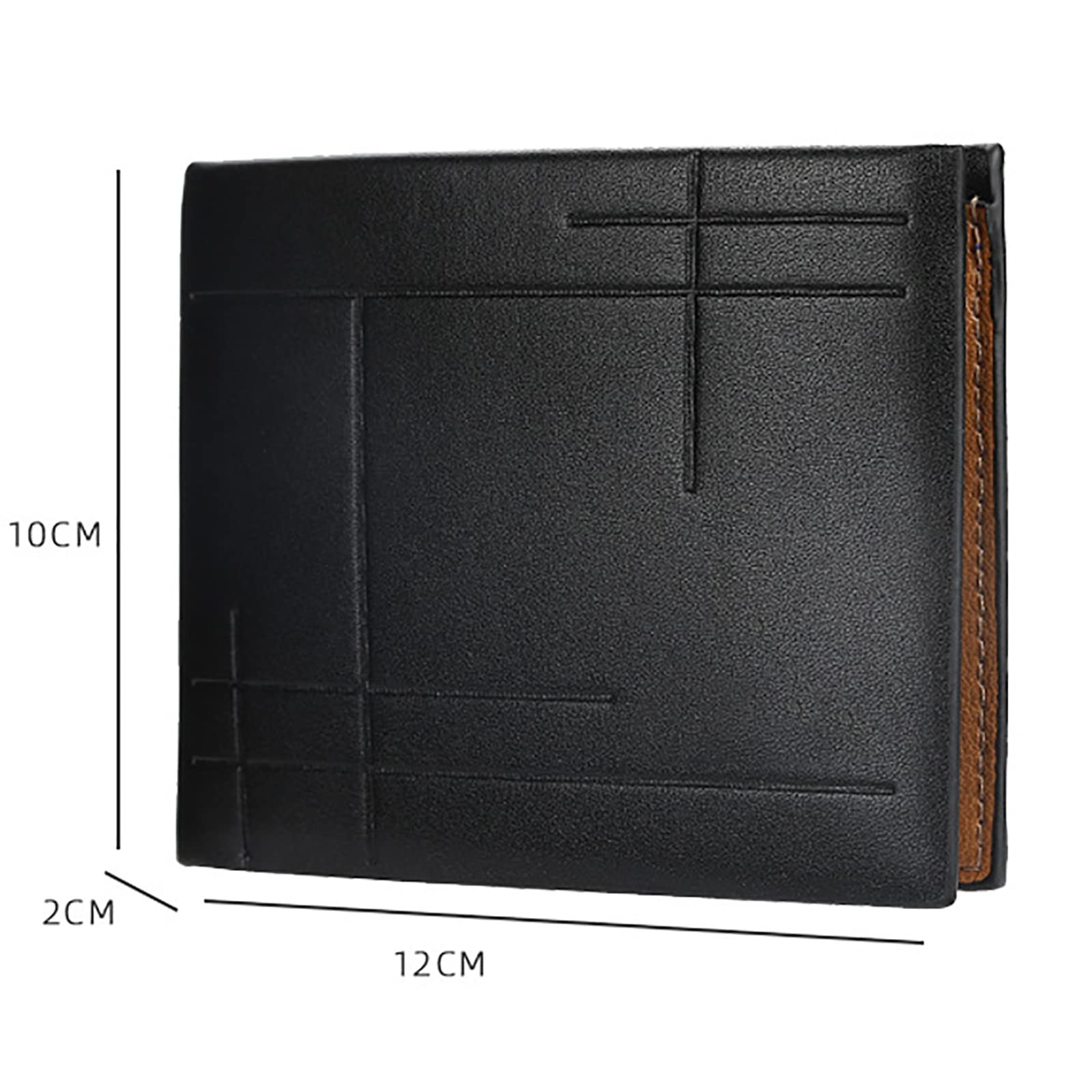 Portafoglio da uomo multifunzionale in pelle con porta carte di...,Portafogli(Black)