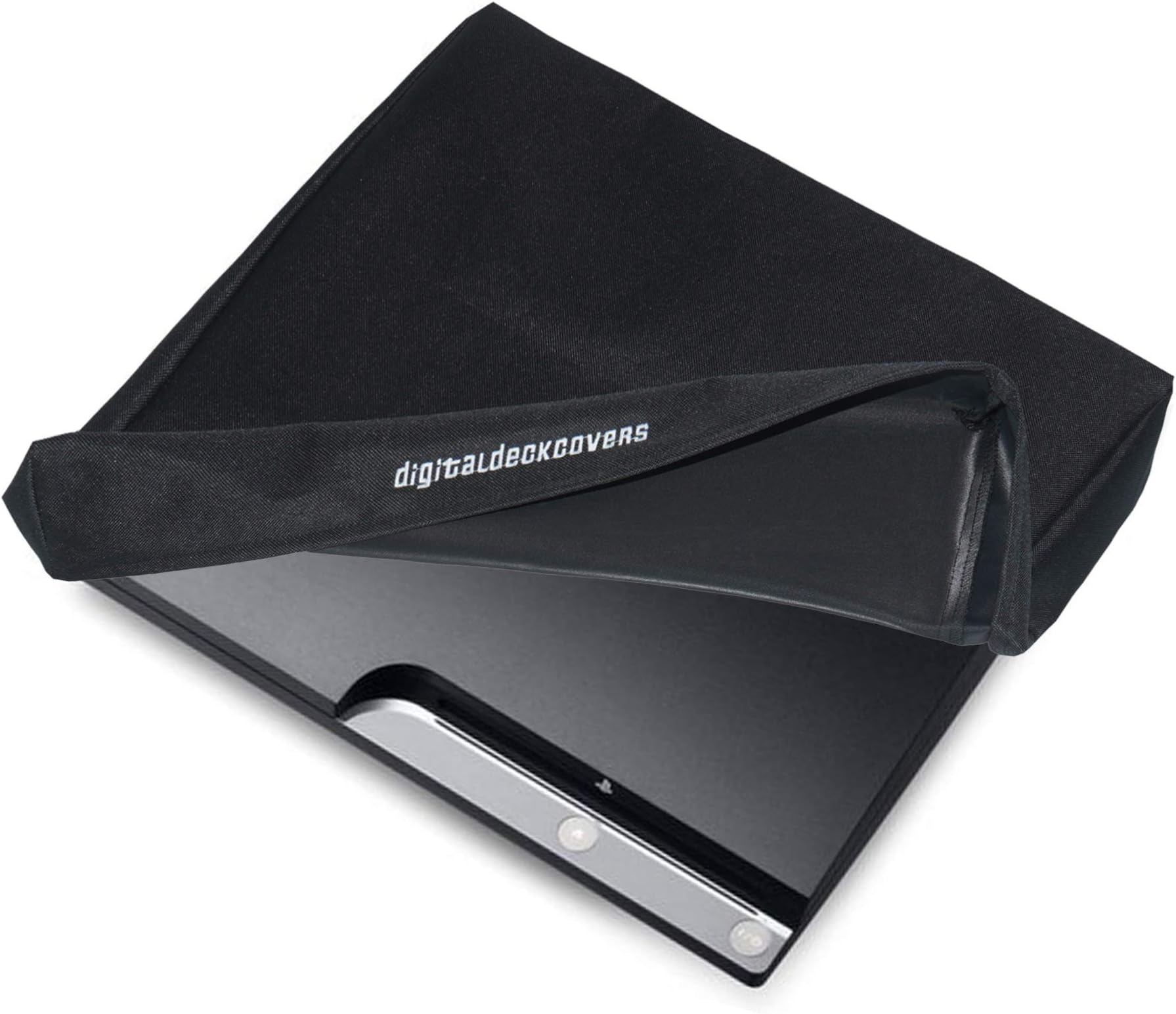 DigitalDeckCovers Playstation 3 / PS3 / XBOX360 Console Dust Cover Gaming System Protector [Antistatic, Water Resistant, Premium Fabric, Black]