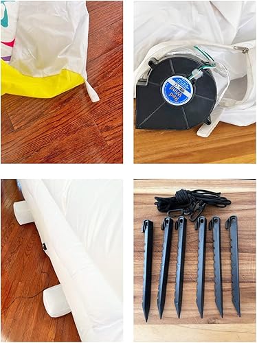 Miniatura 5 de Rasta Imposta Letrero inflable de lujo para decoración de césped de feliz cumpleaños, 9 pies por 5 pies, luces LED para exteriores e interiores