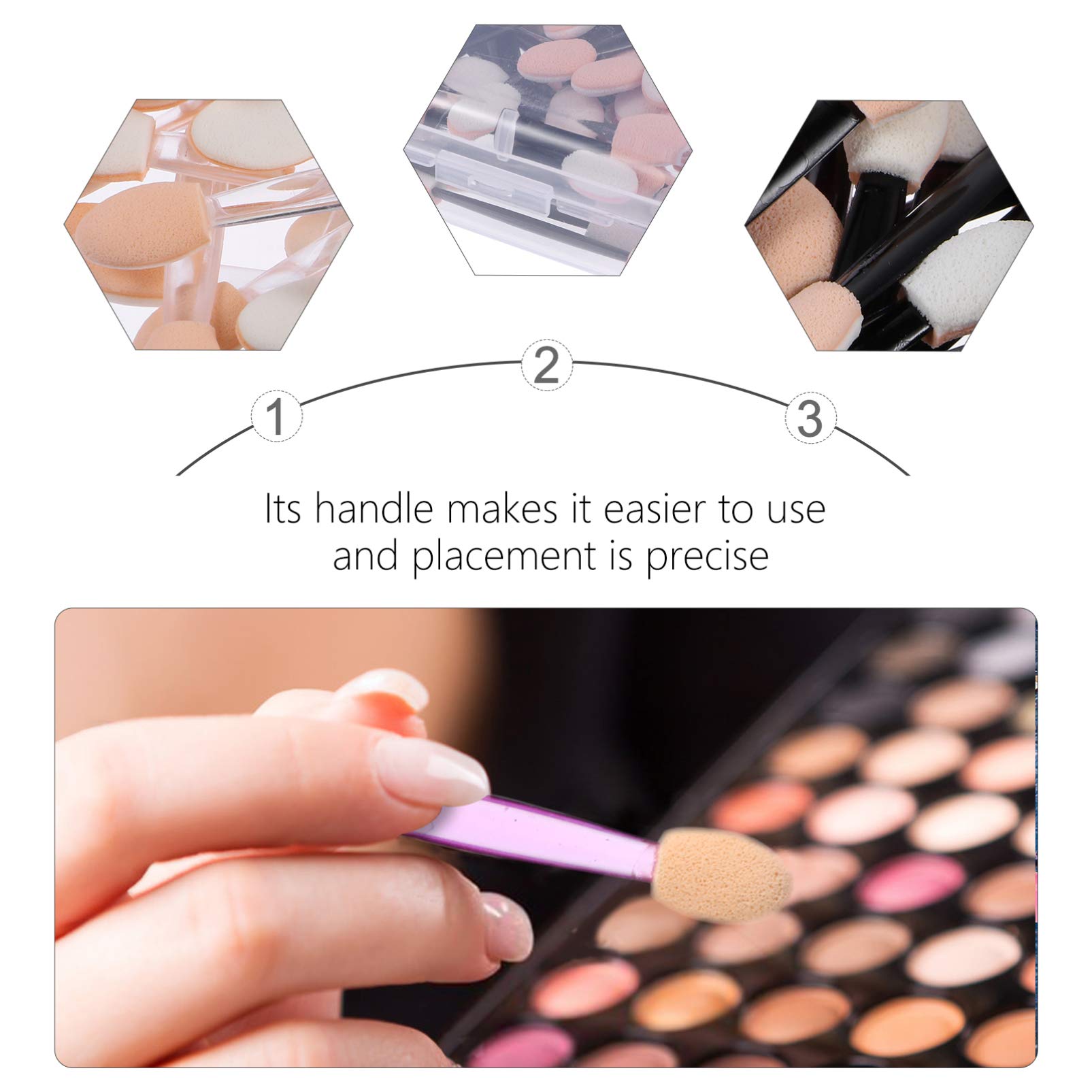 Ipetboom Makeup Brush Kit 250pcs Sponges Brushes Latex Tips Compact for On-the-go for Eye Shadow