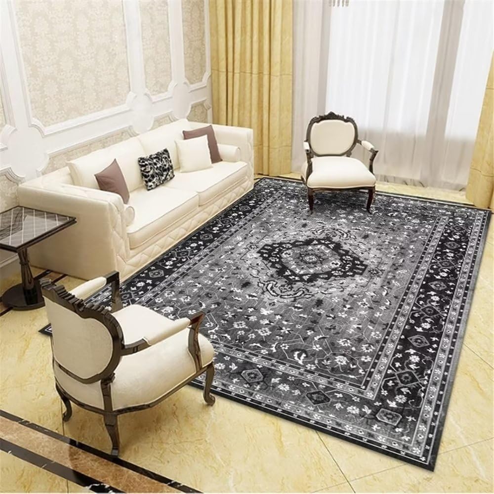 Tapis décoratif gris géométrique 160x230cm grand confort
