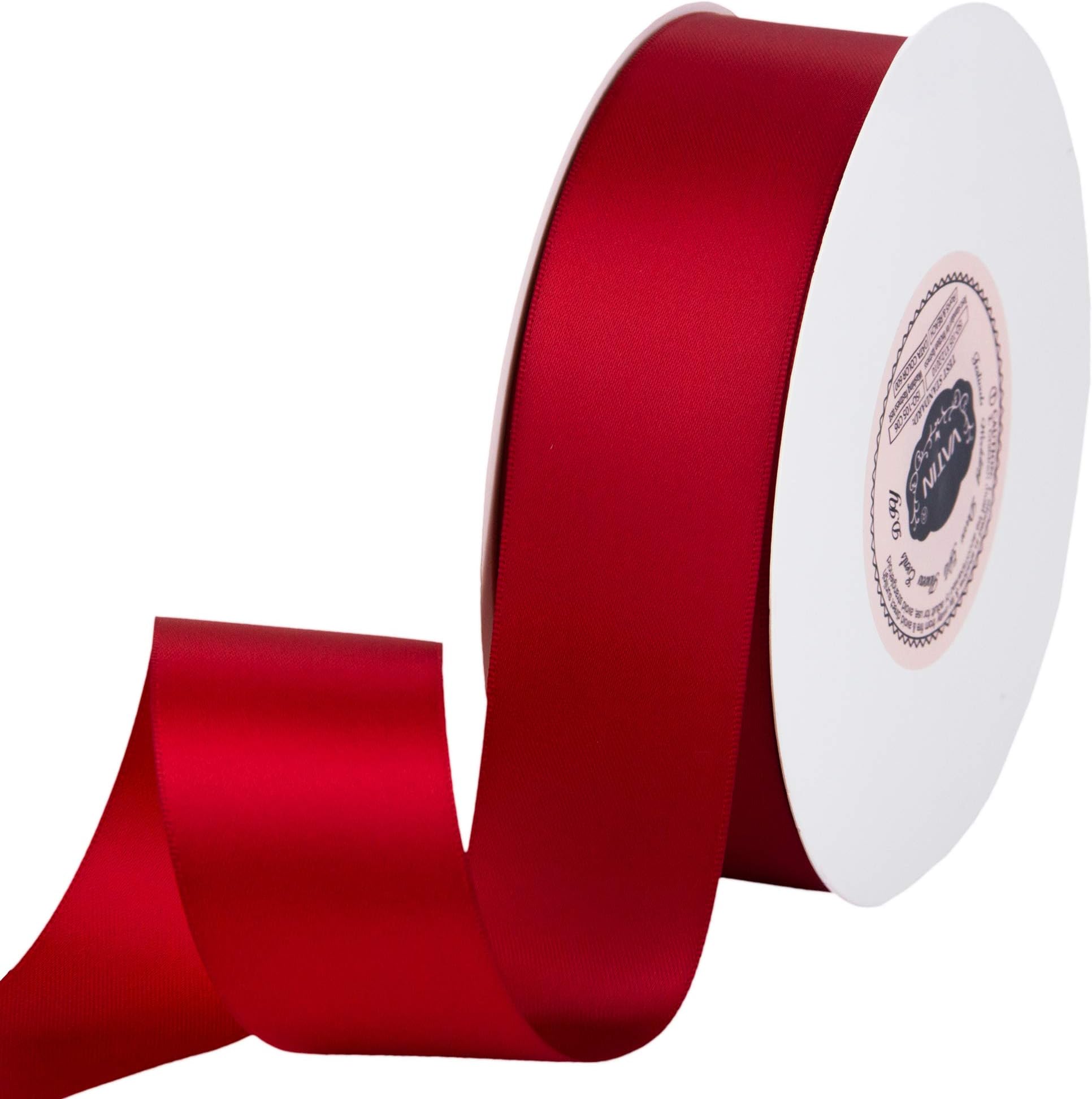 VATIN Double Face Red Satin Ribbon 1-1/2" Continuous 50 Yards,Red Polyester Fabric Ribbon use for Bows Bouquet, Gift Wrapping, Floral Arrangement Wedding Decoration