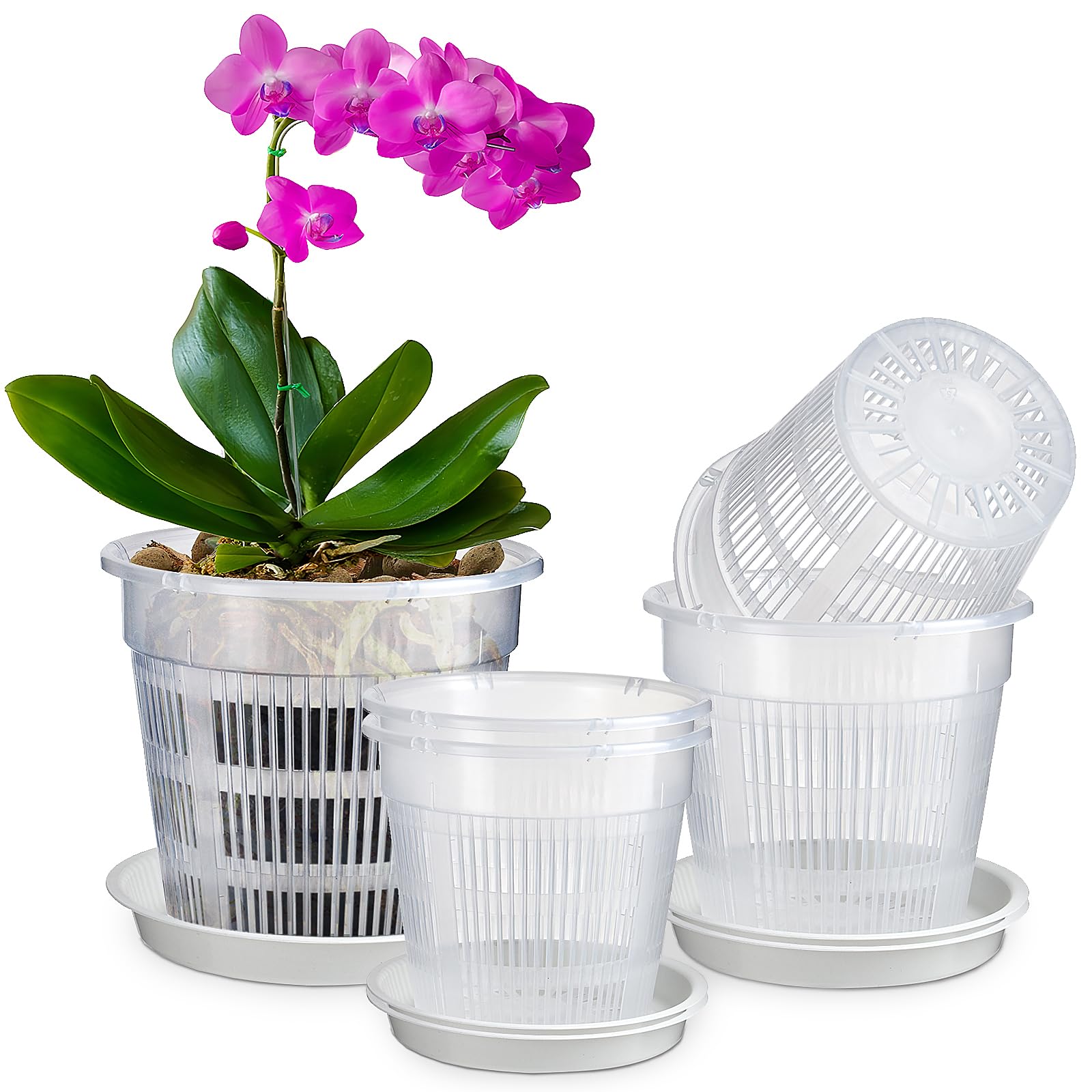 TDHDIKE 10 Pcs Plastic Planters Indoor Flower Plant Pots, Mini - View #6