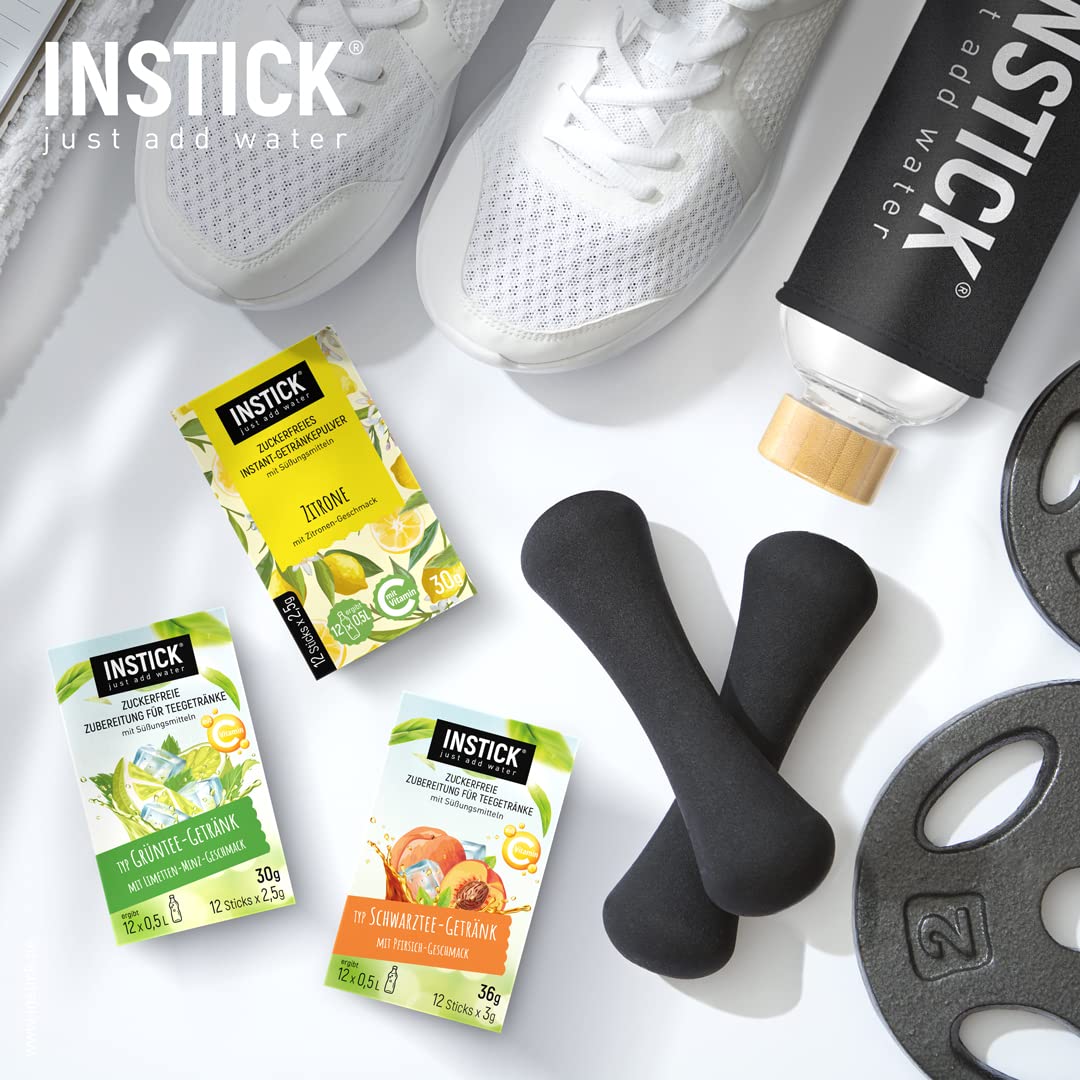 INSTICK Bebida instantánea sin azúcar mezcla de frutas 5x12 Sticks con vitamina C