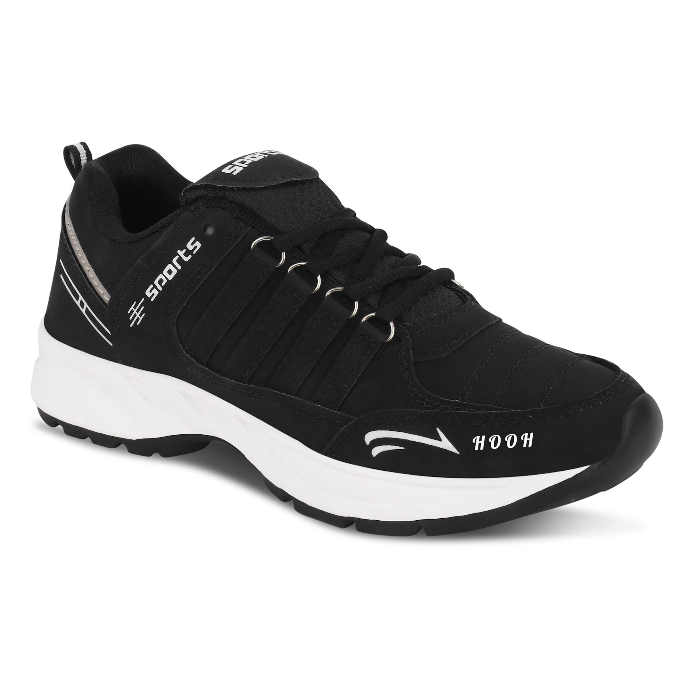 hooh-now comfort in fashion HOOH Sports Shoes for Men, Memory Insole, White and Black, Comfortable Walking Shoes-picture-45