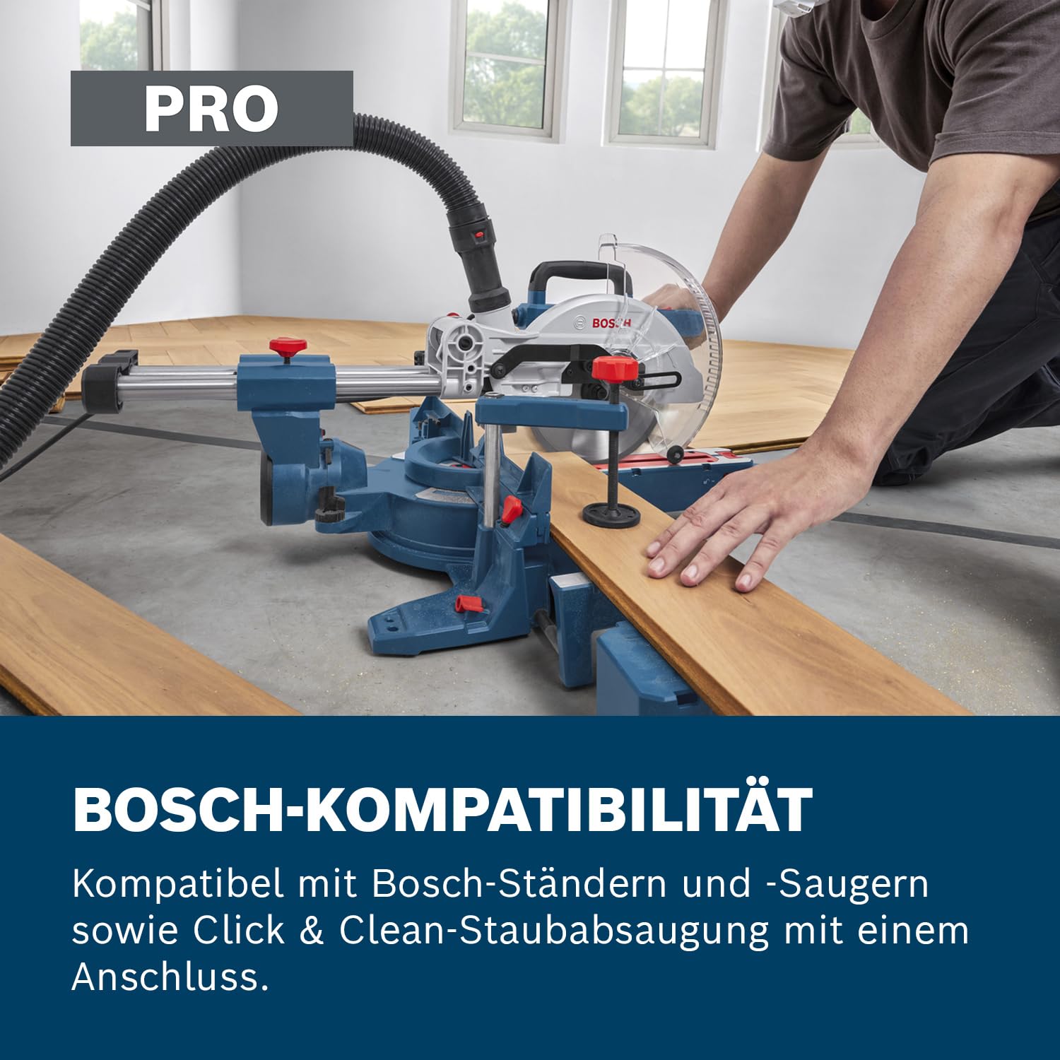 Bosch PRO Kabelgebundene Kapp- und Gehrungssäge GCM305-216S (inkl. Messlineal, Klemme, Staubbeutel, Sägeblatt, Schraubenschlüssel)