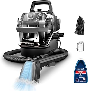 BISSELL SpotClean HydroSteam, Shampouineuse Canapé, Moteur Puissant de 1000W, Nettoyeur Vapeur avec Technologie HydroSteam, Nettoyeur pour Tapis, Moquettes, Meubles, Tissus, Voiture & Plus, 3689N