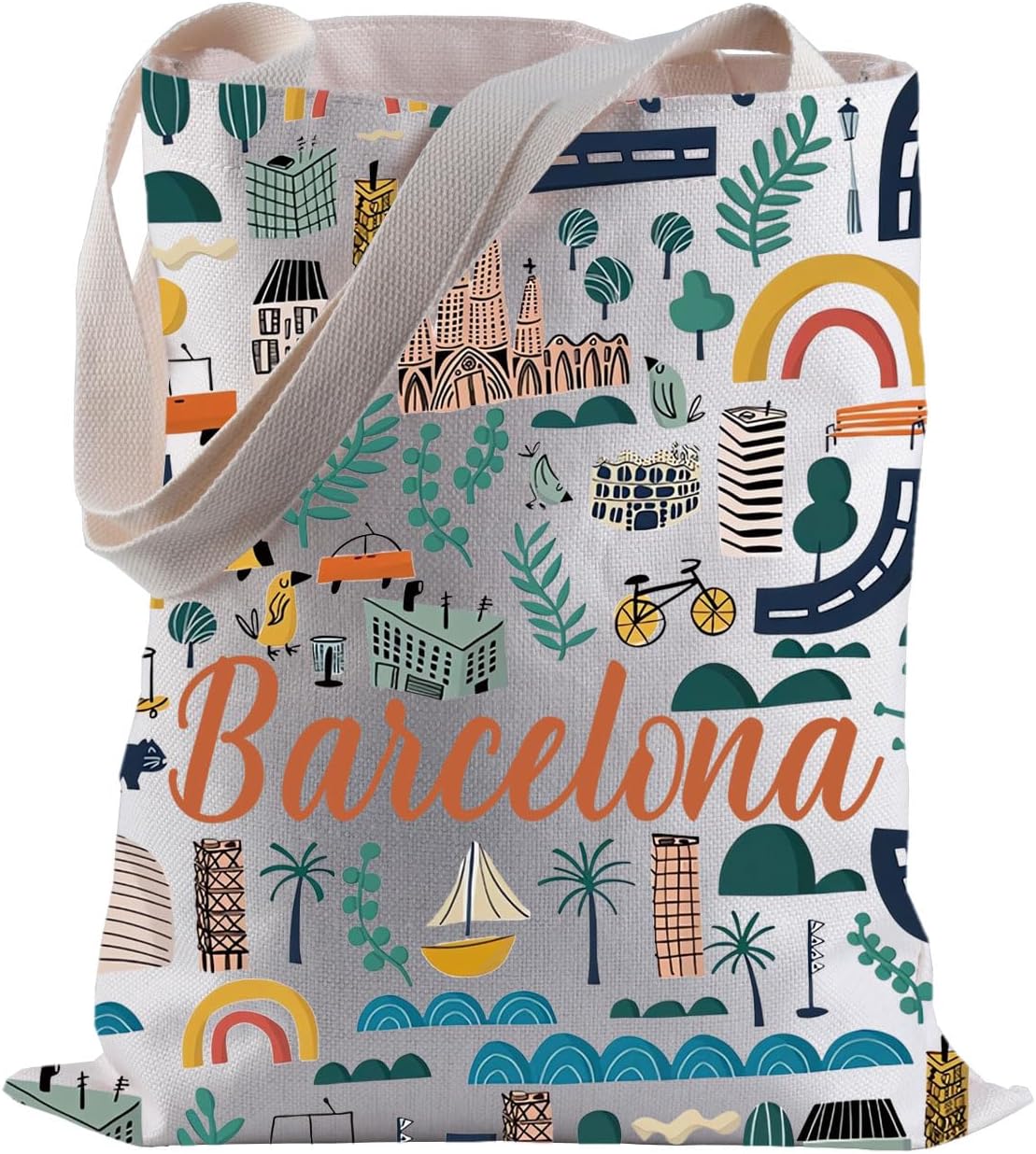 Barcelona Map Tote Bag Barcelona Travel Souvenirs Gift Barcelona City Street Map Grocery Bag Moving To Barcelona Gift