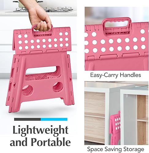Miniatura 7 de Handy Laundry Taburete Escalón Plegable Ligero - Lo Suficientemente Resistente para Soportar Adultos y Lo Suficientemente Seguro para Niños - Se